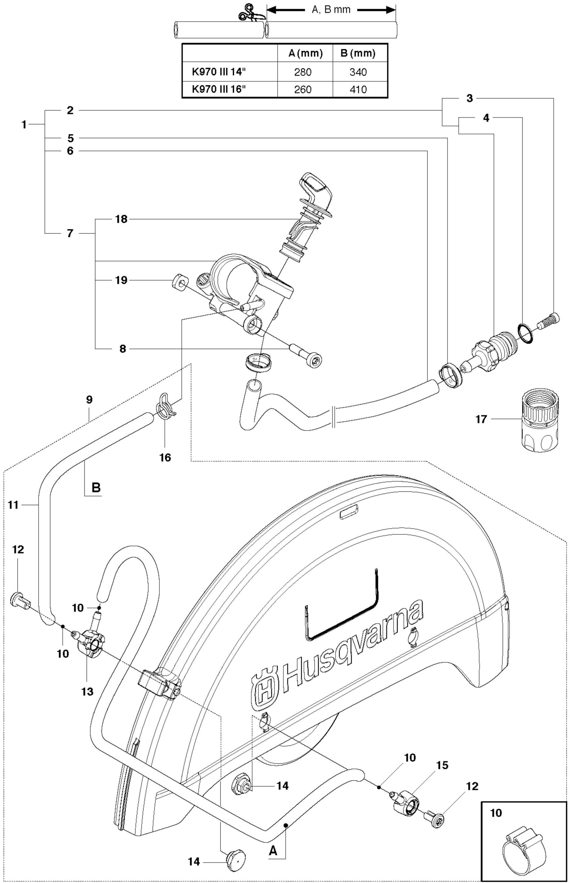 Hose Clamp | Husqvarna K970 Disc Cutter | Buy Spares Online